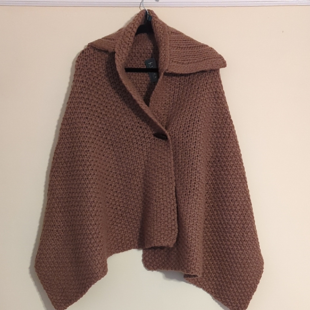 Ralph Lauren Brown Knit Women's Poncho